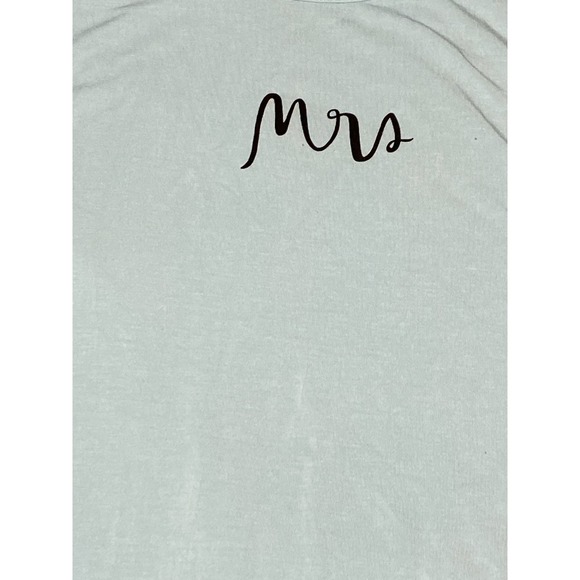 NWT Kate Spade Something Borrowed Pajama Top SMALL Blue MRS Bridal Ruffle Sleep - Picture 4 of 6